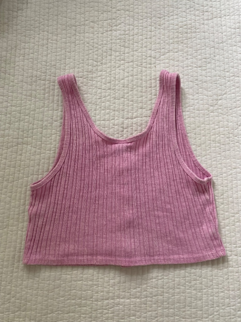 Wild Fable pink ribbed button tank top - Picture 7 of 8